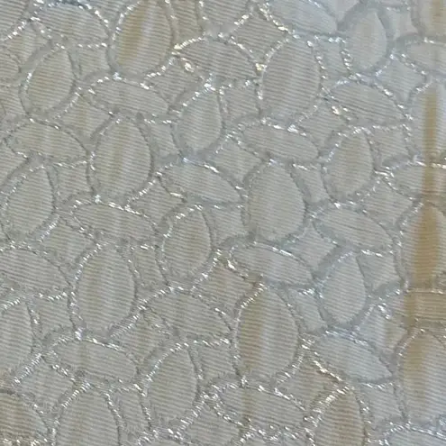 Club Monaco Cream Silver Metallic Blazer Jacket Cropped Oversized Size Large