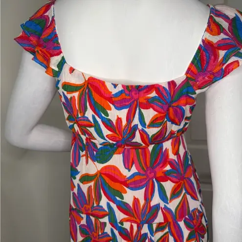 Skies Are Blue Red and White Sleeveless Maxi Sundress Size Small. #151