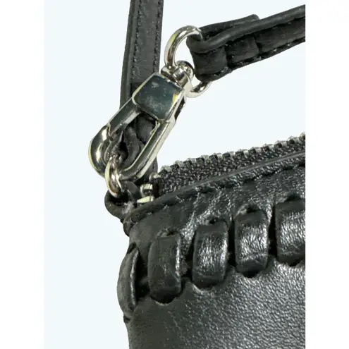 Bebe  Leather Black Zippered Wristlet