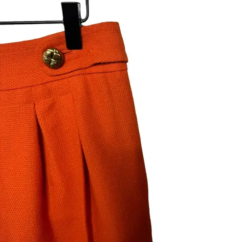 Juicy Couture  Mini Skirt Wool With Peekaboo Silk Ruffled Lining Orange Womens 4