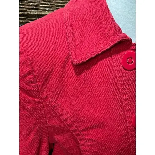 The Loft Double Button Breasted Jacket/Blazer Long Sleeve Red L Red Size L