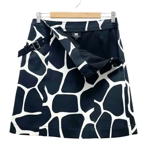 WORTH New York Black & White Giraffe Cow Print A