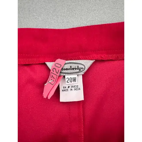 Vintage 90s Y2K Stonebridge Faux Suede Red Jacket & Skirt Set | Plus Size 20W