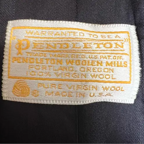 Pendleton VTG 70s-80s Virgin Wool Blazer Jacket Violet Plaid Size 16 USA Preppy