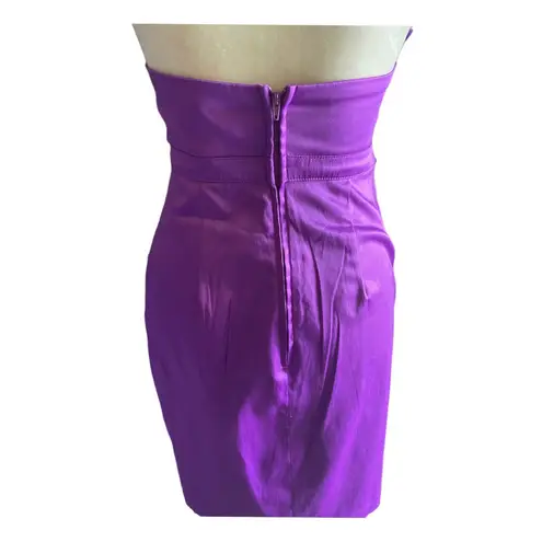 Bisou Bisou Stunning purple satin like semi formal dress