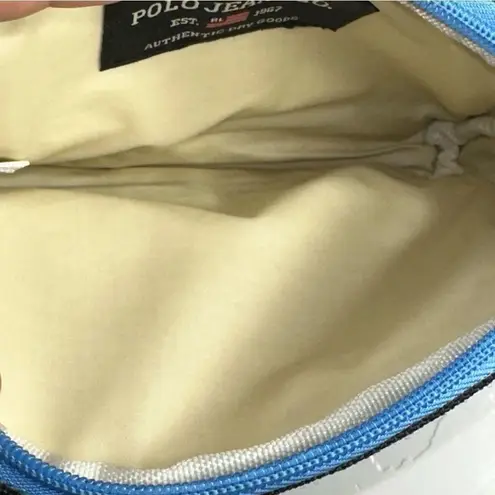 Polo Jeans Co Ralph Lauren Cosmetic Bag iPhone Case Blue with Black Zipper Trim