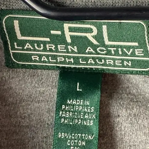 Ralph Lauren LRL LAUREN ACTIVE  WOMEN’S SIZE LARGE GRAY QUILTED ZIP FRONT
