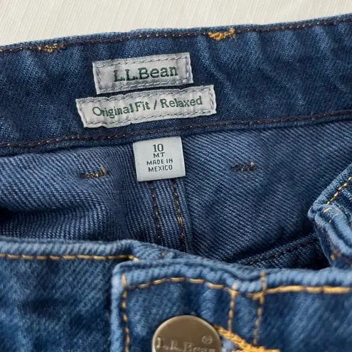 Vintage 90s L.L. Bean Orignal Relaxed Fot Dark Wash Jeans Blue Size 10
