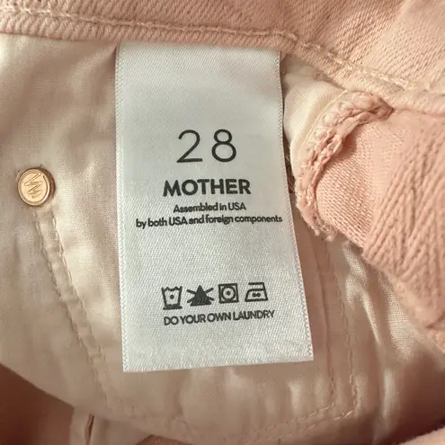 Mother Superior The Insider Hover High Rise Jeans Peach Parfait Size 28