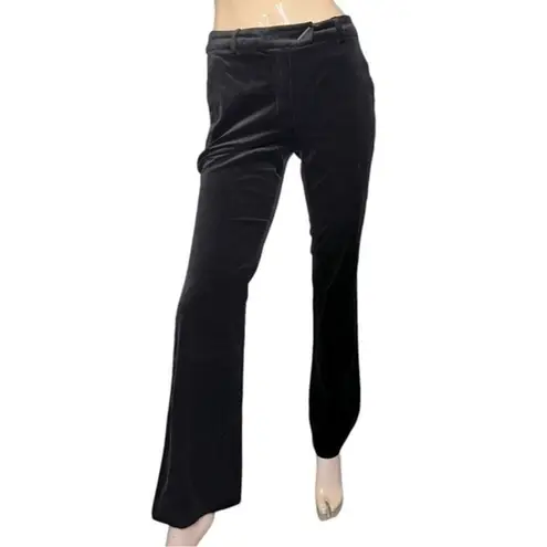 Sportmax Women’s Size 2 36 Black Velvet Tuxedo Stripe Trousers Dress Pants