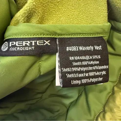 Klim ‘Waverly’ Insulated Vest Detachable Fur Trim Hood Women’s Size Medium Green