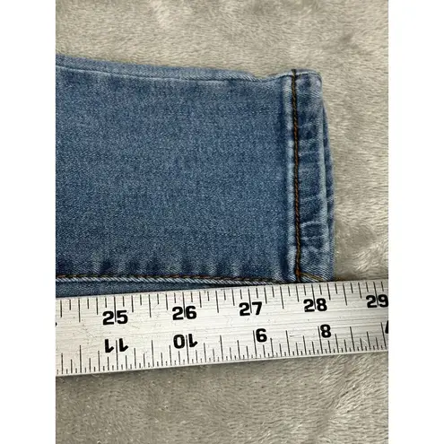 American Bazi Distressed Overalls Denim Bib Womens Size M Jumpsuit Blue Jean