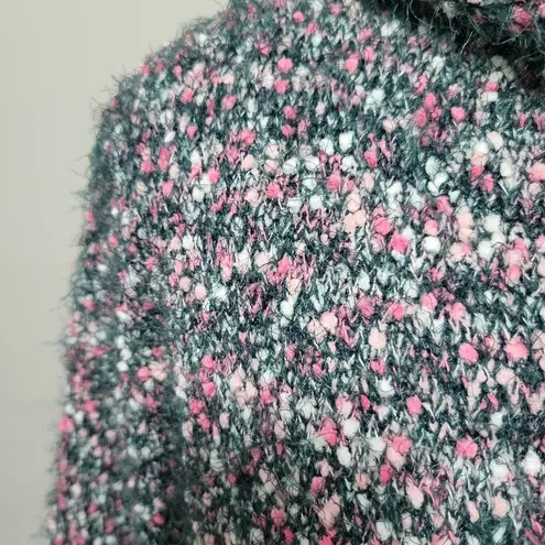 Loft 6.  Outlet jade confetti eyelash turtleneck sweater size medium - Image 3