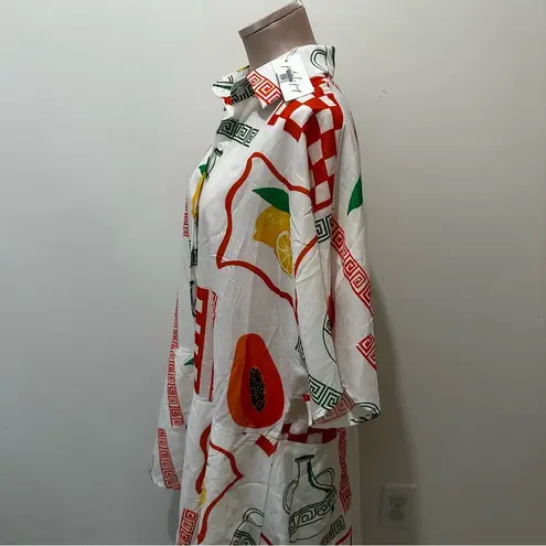 Petal and Pup NWT Sebastian Playsuit White Orange Romper Women’s size Large citrus