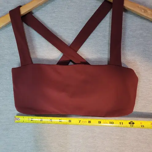 Aerie Offline by  Bra Women Small Lounge Maroon Cross Straps Soft Removable Cups