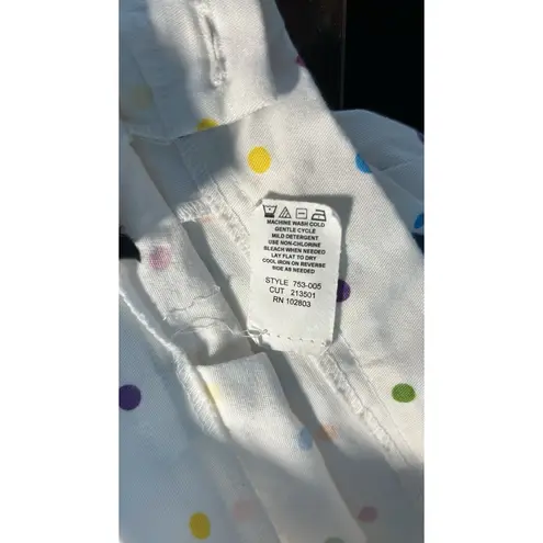 Cropped Pants Women 12 Polka Dots Briggs Pedal Pusher Stretch Beach Resort Coast White