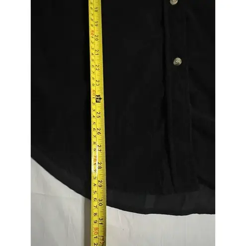 Mandal Bay Women's Black Corduroy Long Sleeve Shirt w/Rein Dancing Size S/M
