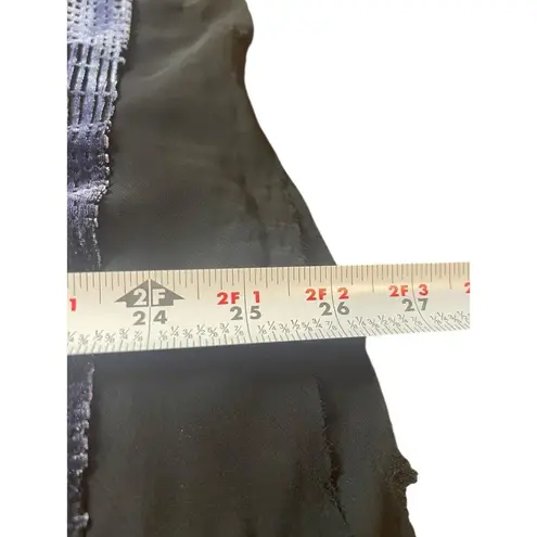 Simply Vera Wang Purple Black Velvet Burnout Long Sleeve V