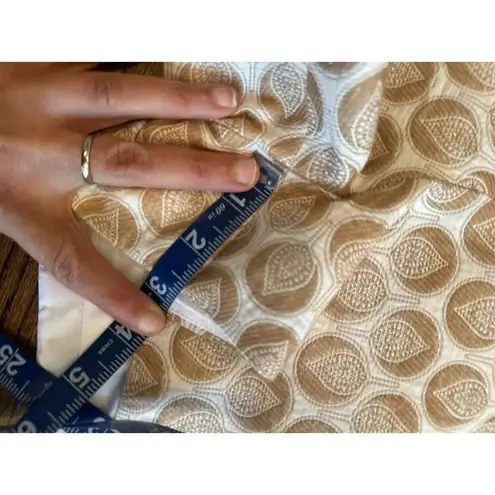 Anthropologie  Corey Lynn Calter High Waist Jacquard Shorts Ivory Tan Size 8 1099