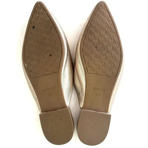Birdies The Swan in Gold Leather Size 7.5