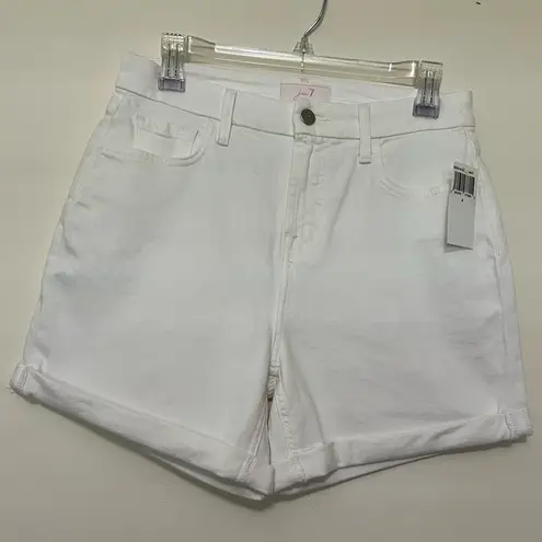 Jen 7 / 7 For All Mankind Mid Roll White Denim Shorts