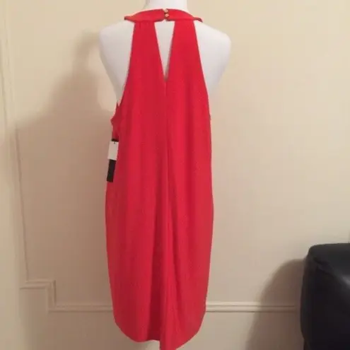Cynthia Steffe Cynthia Steffe Dress Womens Small Halter Shift Red Keyhole Party S $178 New