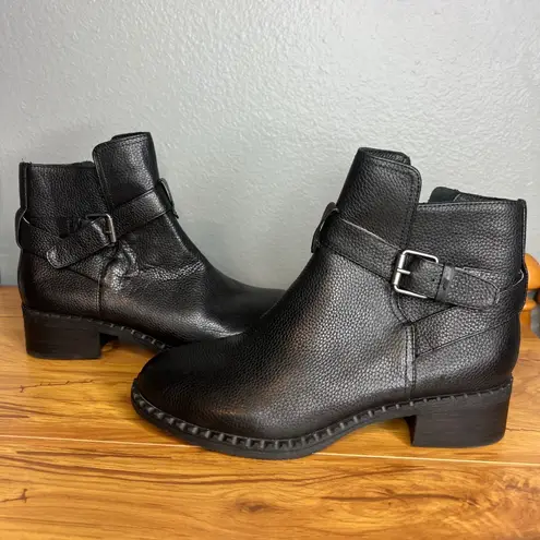 Gentle Souls Kenneth Cole Best Moto Bootie Sz 7.5 Black Leather Ankle Boot NEW
