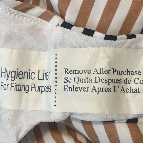 Raisin's full moon swim bikini bottom stripes black white brown low rider New L