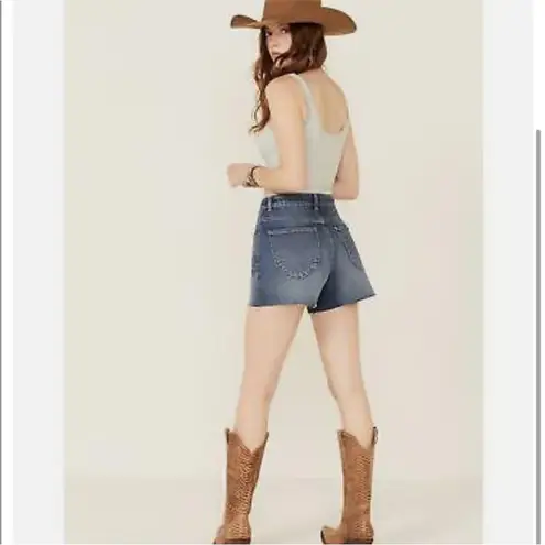 Rolla’s Original Short High Rise Cut Off Medium Juliet Wash Blue Denim Shorts Size 24