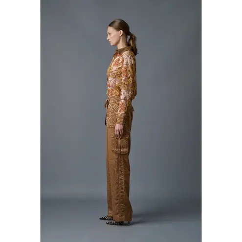 NWT Le Superbe Santa Cruz Cargo Pants Shadow Zebra Size 6 MSRP $325 Brown - Image 3