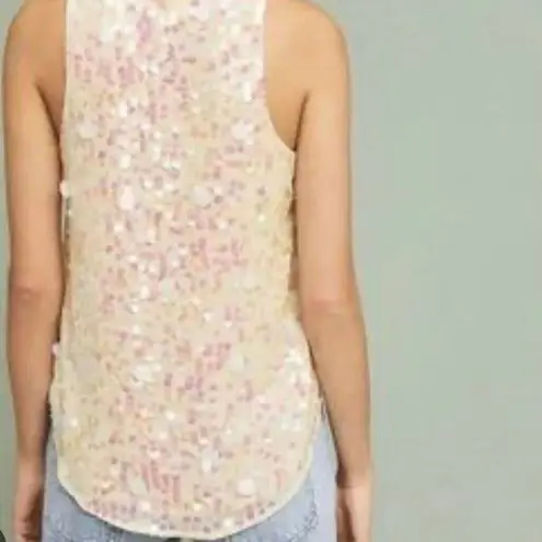 Moulinette Soeurs Anthropologie () Sequin V-Neck Swing Blouse Sz 6 $118