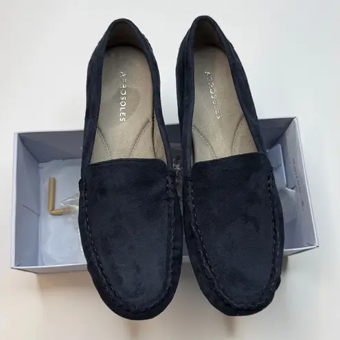 Aerosoles Women's Over Drive Driving Style Loafers- Size 9 W- Navy Blue