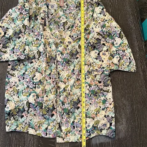 Plum Pretty Sugar Women's Floral Kimono Robe Multicolor Lightweight Purple Size undefined