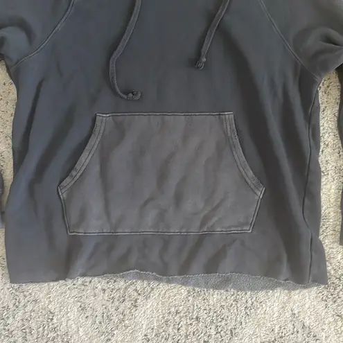 Aerie  Hoodie Distressed Dark Gray Two Toned Comfy Size Small