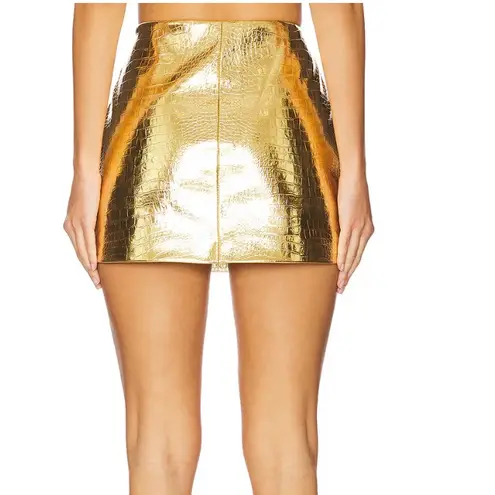 NWT CULTNAKED Dancing On The Table Skort in Gold Croc Size M