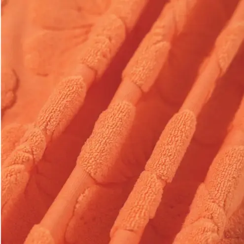 BERLOOK Floral Jacquard High Cut BIKINI BOTTOM ONLY 16 Orange Size M