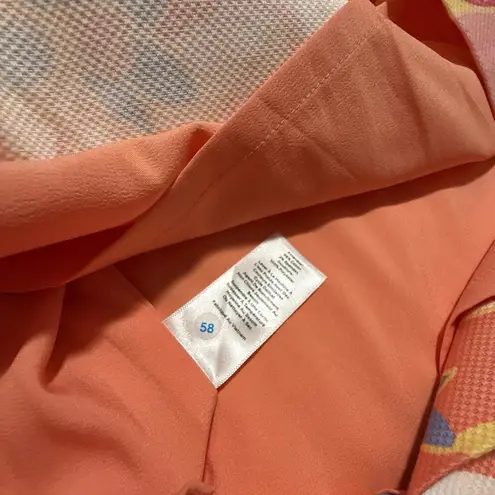 Talbots  Tropical Fruit Floral Sheath Dress Sz 12 Orange Coral Pink & Yellow NWT