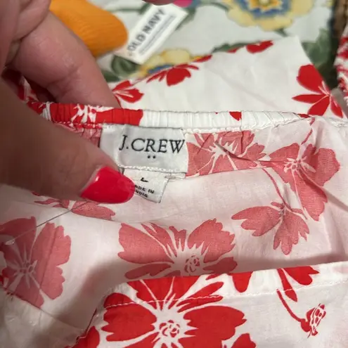 J.Crew  re-imagined NWOT Ruffle Smocked Waist Skirt & top floral set size LARGE - Image 8