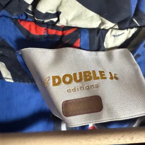 La DoubleJ Short and Sassy Floral Print Tiered Ruffle Cocktail Dress Size XL Blue