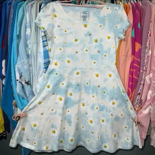 Lounge Fly Disney x Winnie the Pooh sky & flowers skater dress M