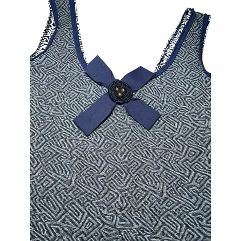 NWOT Vena Cava Knit Dress Women XS Body Con High Fashion Navy Blue, Black & Grey Blue