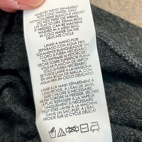 CAbi  Gray Long Sleeve Sweatshirt V-neck ATC Crisscross Back Large thumbnail 8