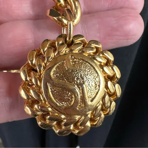 St. John Vintage Gold Three Tier Station Chunky Chain Belt