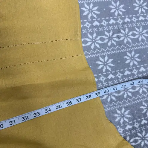 For Cynthia NWT Linen Viscose Asymmetrical Yellow Sleeveless Dress Size Small