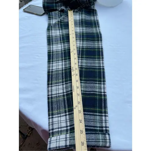 1970’s vintage plaid high waisted cuffed at ankles wool Blue