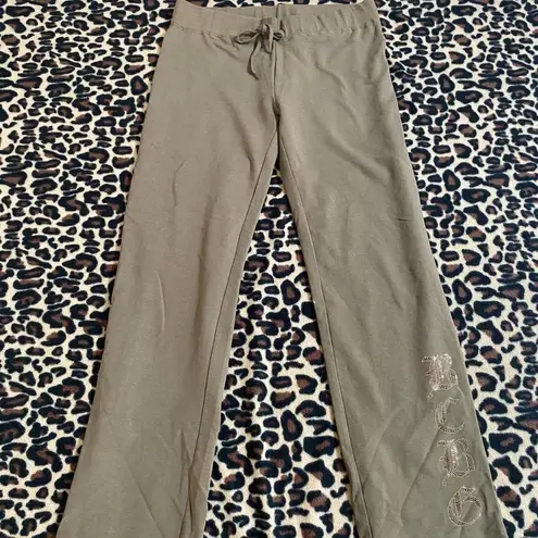 BCBGMAXAZRIA bedazzled bootcut flared sweatpants