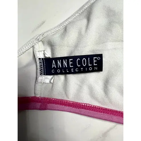 Anne cole Bikini Top 90s Y2K inspired Mess Double Layer Pink White Early 2000s