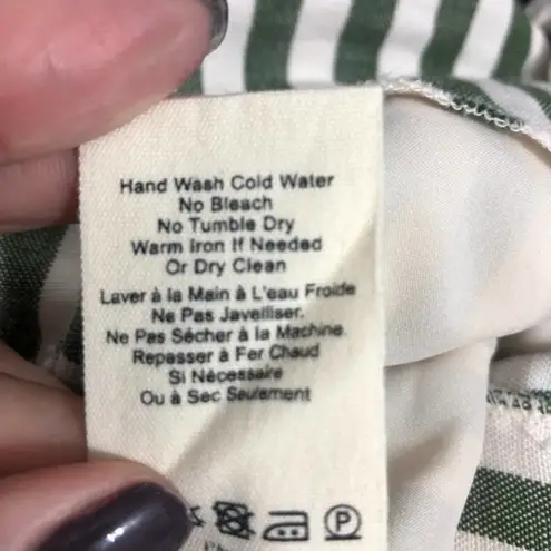 L'Agence L’Agence Alex Striped High Waisted Linen Blend Paper Bag Shorts Size 4