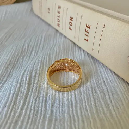 LJ Avon Rosegold Lattice Ring Levinson