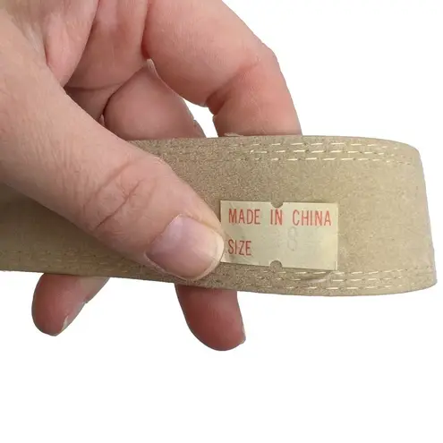 Brown Croc Embossed Faux Leather Silver Buckle Belt